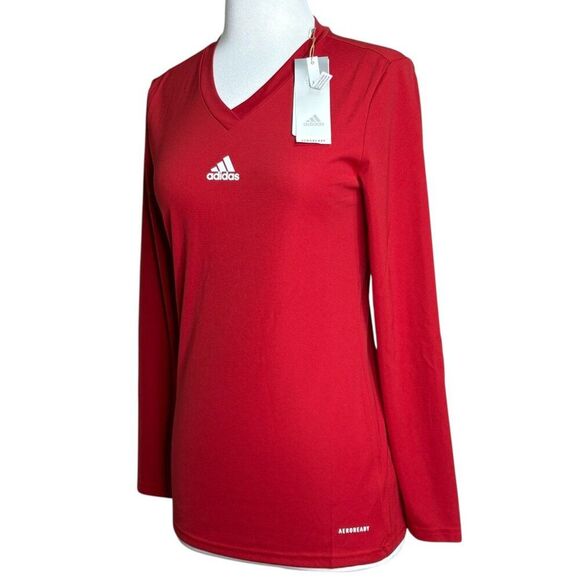Adidas Women's Team Base Tee Red Size Medium NWT - Picture 2 of 6